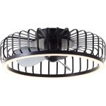 Brilliant Capo Ventilator Metall Plastik Schwarz 32W 4200lm - 827-865 CCT | 480mm - Fernsteuerung Dimmbar