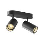 SLV Asto Aluminium Spot Schwarz | Geeignet für 2x GU10