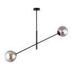 Emibig Pendelleuchte Linear Stahl Schwarz | Geeignet für 2x E14 - Max 10W