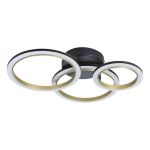 Eglo Deckenleuchte Calliera Stahl Schwarz, Kupfer 20W 2500lm - 830 Warmweiß | Dimmbar