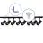 Bright Choice Komplettset 1-Phasen Rail L 2 x 2 Meter Schwarz | incl. 8x Spot + GU10 2700K 3W Dimmbar + Abschlusskappe, Stromanschluss und L -Verbinder