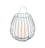 Nordlux Tischlampe Jim To-Go Portable Akku Metall Grau 3W 300lm - 827 Extra Warmweiß | 3-Stufen Dimmbar 