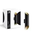 D'Lite Wandleuchte Nura Aluminium Schwarz Up & Down 7W 250lm - 830 Warmweiß | IP44