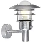 Nordlux Lønstrup 22 Wandleuchte Stahl und Glas Grau | 220mm - IP44 - Geeignet für E27 - Bewegungs- und Lichtsensor