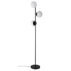 Nordlux Lilly Stehlampe Metall und Glas Schwarz | Geeignet für 3x E14