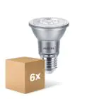 Mehrfachpackung 6x Philips Master Value LED Glühbirne Reflektor E27 PAR20 6W 515lm 25D - 930 Warmweiß | Höchste Farbwiedergabe - Dimmbar - Ersatz Für 50W
