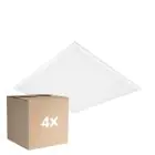 Mehrfachpackung 4x Ledvance LED Panel Comfort Aluminium Weiß 28W 3640lm - 840 Kaltweiß | 62.5x62.5cm - UGR < 19